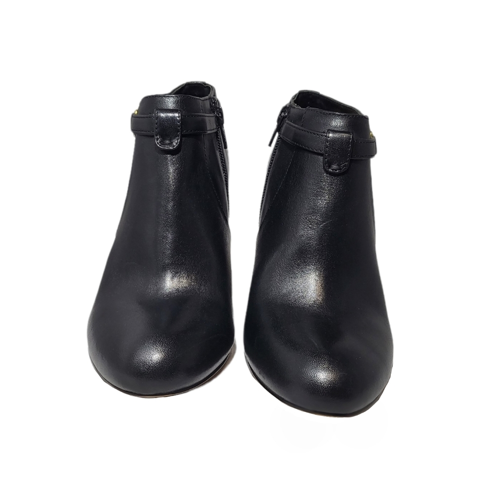 Black Ankle Booties Coach Salene Soft Leather with Stilleto Heels - Picture 7 of 11